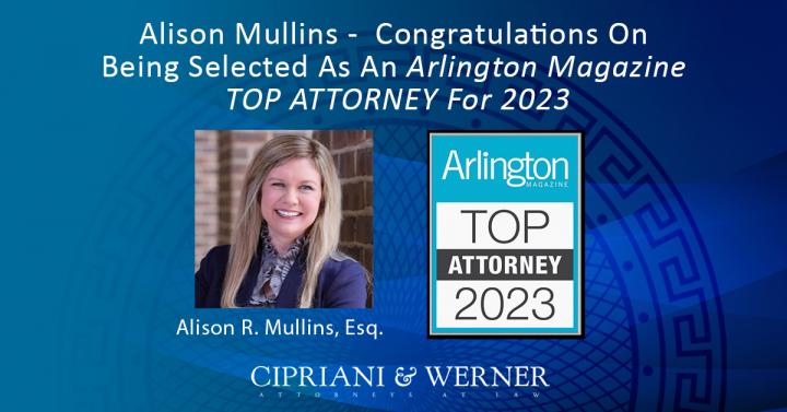 Alison Mullins Selected As An Arlington Magazine TOP ATTORNEY For 2023 ...